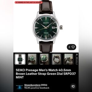 Seiko Presage Men's Watch with Green Dial ON EBAY @ Shopnbuystore